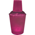 12 Oz. Light Up Drink Shaker - Frosted w/ Pink LED's
